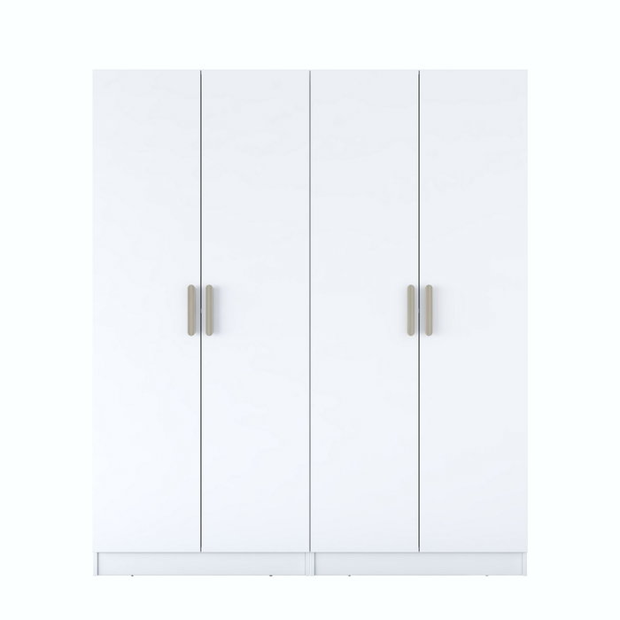 Hanah Home Armario Blanco con Estanterías Personalizables Hanah Home Armario Blanco con Estanterías Personalizables